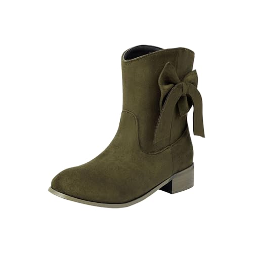 Generisch Chelsea Boots - Botas clásicas para mujer, botines de caña corta, antideslizantes, para el tiempo libre, botas bajas, botas bajas, botas medias, botas de tobillo y tobillo, otoño corto