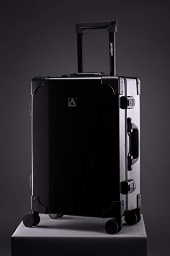 Andiamo Classico Suitcase with Built-in TSA Lock - Zipperless 20 Inch Hardside Carry On Bag- Lightweight (ABS+PC) Luggage With 8-Rolling Spinner Wheels (Black)2