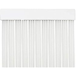 Cortina Plastico Exterior MERCURY TEXTIL Cortina para Puerta Tiras PVC 210x90cm,Cortina para Puerta Exterior (Transparente+Filo Blanco P16)