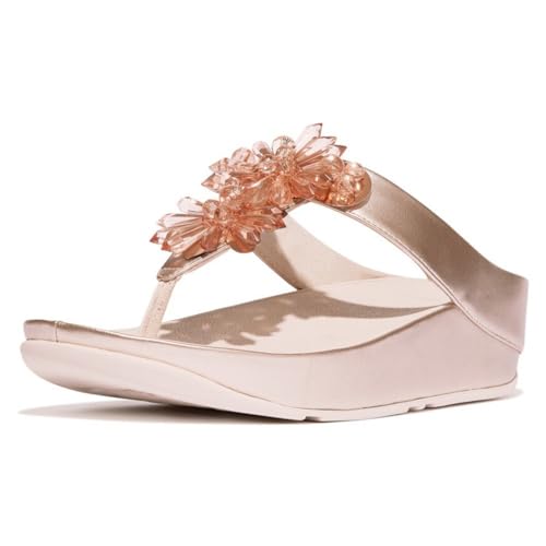 Sandales Fitflop Rumba Starburst-bead plates métallisées avec perles pour femme
