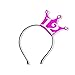 12th Birthday Headband - 12 Years Party Tiara 12th Birthday Crown 12 Birthday Gifts Birthday Party Accessories(Hot Pink/Glitter Silver)