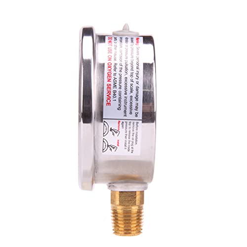 measureman 2-1234 dial size glycerin filled pressure gauge 0-100psikpa 304 stainless steel case 1434 npt lower mount