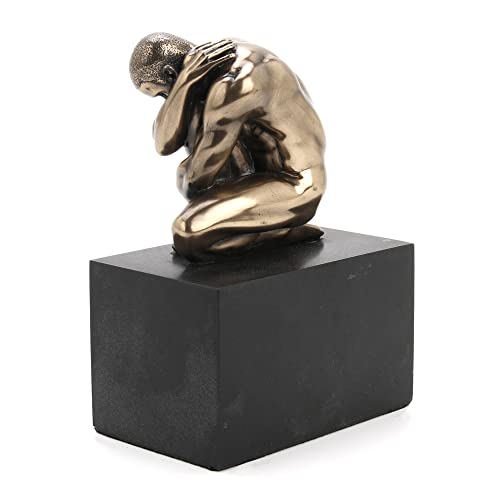 Figura Masculina Desnuda Llorando 4.38 in Estatua Decorativa miniatura 4