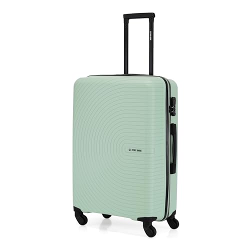 Image of Stony Brook Spinner Wheels by Nasher Miles Crescent Hard-Sided Polypropylene Check-in Luggage Pastel Green 24 Inch |65Cm Trolley Bag