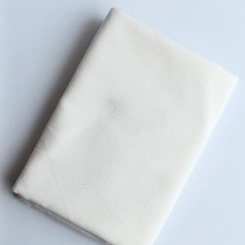Image of Zuchi Premium Casement Embroidery Fabric Off White Half Meter (50x147 cm) | Medium Weight Fabric for Hand Embroidery, Needlework, Pouch, Cushion Cover DIY Crafts, Smooth Weave for Clean Stitches