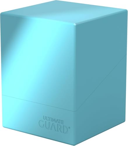 Image of Ultimate Guard Boulder Solid 100+, Deck Case for 100 Double-Sleeved TCG Cards, Turquoise, Secure & Durable Storage for Trading Card Games, No Transparency