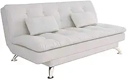 Sofá-Cama 3 Lugares Casal Premium Branco