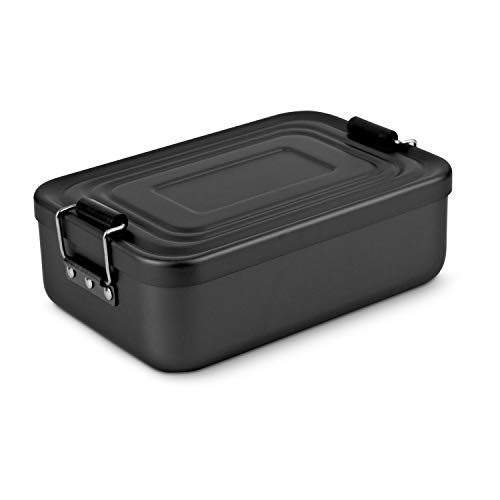 ROMINOX Fiambreras de Aluminio (anodizado), Color Negro Mate, 17,3 x 11,9 x 5,6 cm