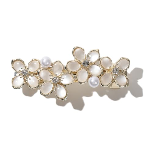 [TIGLOSS] バレッタ ヘアアクセサリー 結婚式 お呼ばれ 大きめ パール 髪留め 髪飾り 和装 ヘアピン ヘアクリップ まとめ髪 おしゃれ 大人（タイプB）