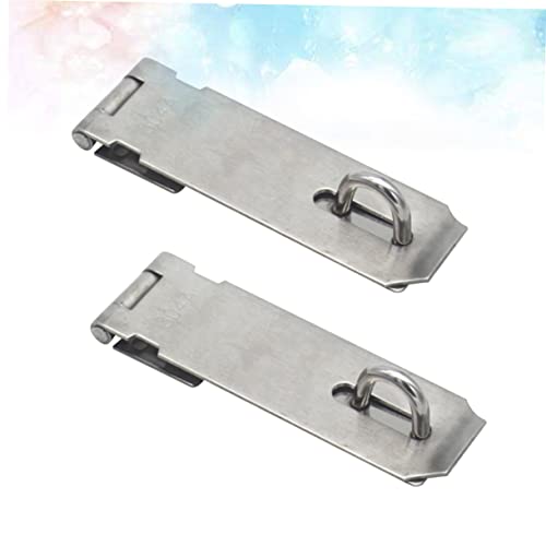 Image of DOITOOL 2pcs Padlock Hasp Door Clasp Latch Lock Stainless Steel Bolt Locks for Cabinet Gate Doors