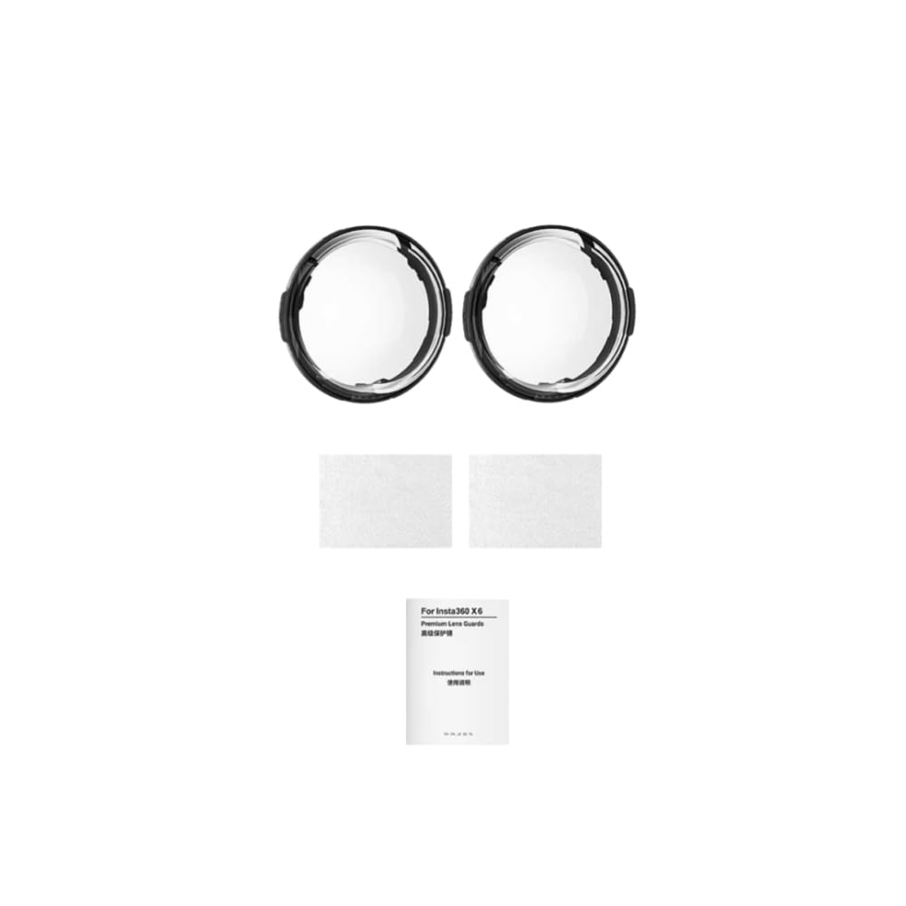 Genérico Lente protectora de cristal óptico para Insta360 X6, cubierta protectora de cristal templado de alta transparencia
