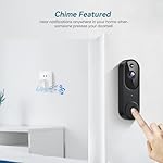 Wireless Wi-Fi Video Doorbell Camera with Two Way Audio, AI Motion Detection, Night Vision and Cloud Storage, 2.4G Wi-Fi only - Image 4