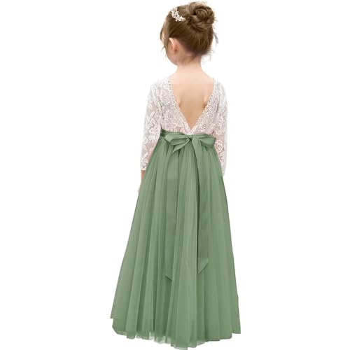 a-line Flower Girl Dress v Back Pretty Princess Ball Gown Pageant Dresses for Girls2