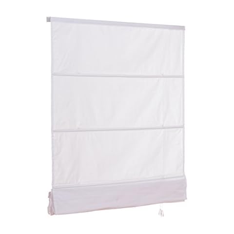 Ventanara® Raffrollo Weiß einfarbig Raffgardine inklusive Montagematerial 80 x 160 cm Cover