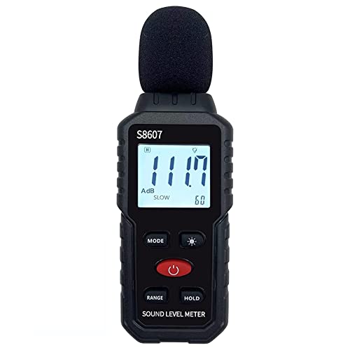 Lrtzizy Medidor de de Sonido Digital, Medidor de Sonido para el SalóN de Clases Home Street, Medidor DB 30-130DBA para Medir el Ruido, Lector de Decibelios de Ruido