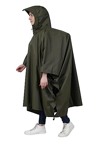 Image of ROCKSPORT Unisex Outdoor Rain Poncho for Adult,Multi Use, Waterproof, Lightweight, Reusable & Packable, One Size Fits Most