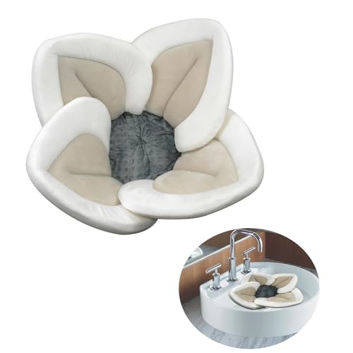 Image of ZEAL'N LIFE 2 in 1 Baby Bather for Sink and Baby Bathtub Cusion, Baby Bath Seat, Baby Sink Bath Cushion, Sink Bather, Soft Baby Bath Seat, Flower Baby Bath, Baby Bathtub, Infant Bathtub