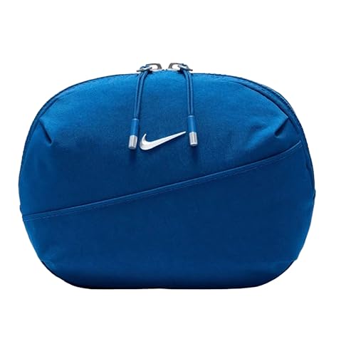 Nike Bolsa transversal unissex Aura 2L (azul corte/prata), Azul quadrado/prata, Transversal