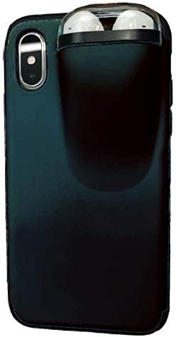 CelPro iPhone XR 6.1" Protective Carrying Case with Integrated Wireless Bluetooth Apple Earbud Holder. Soft Grip, Full Body Rugged Shockproof Protection for Your Phone. 6 Modern Colors. (Black)