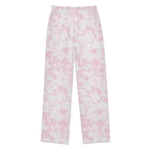 ZZKKO Tie Dye Shibori Watercolour Pink Boys Pants for Kids Jogger Pants with Pockets S-XL