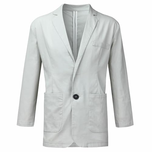Mens Blazer Jacket 2 Spring and Autumn Middle Mens Trench Coat Long and Short Collar Coat Casual Turn Dad Suit 2393
