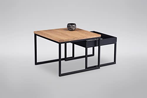 Table basse bois chêne sauvage massif M2 Kollektion Dublin 2