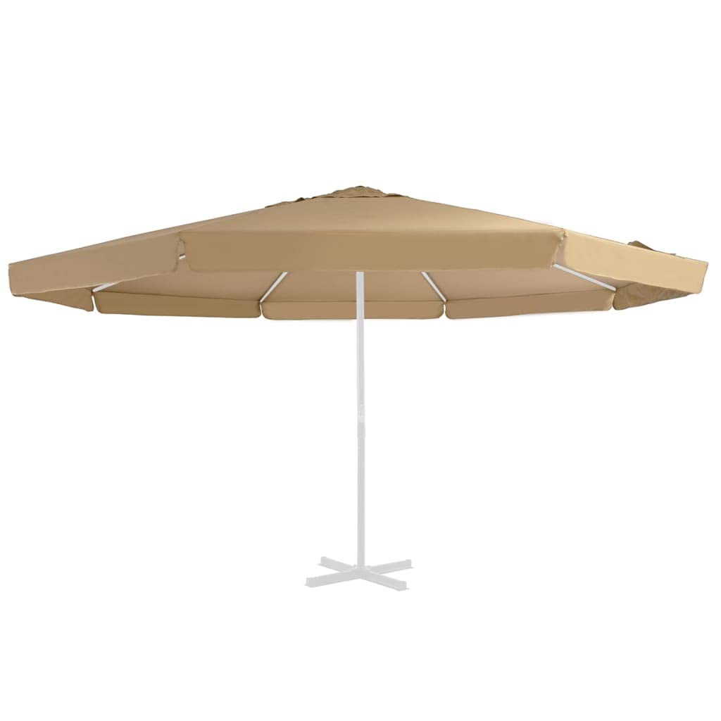 AJJHUUKI Replacement Fabric for Outdoor Parasol Taupe 500 cm