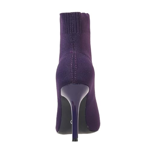 Ankle Boots for Women Stiletto Heels Pointed Toe Sock Booties Comfortable Dressy Stretchy Short Boot, US Size 6-123