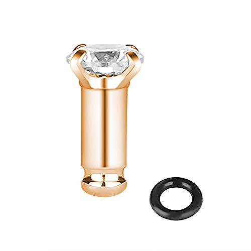 Gnoliew 2Pcs Stainless Steel Ear Gauges Tunnels Plugs Body Piercing Fixed With Rubber Band(Rosegold4Mm) #TOP2