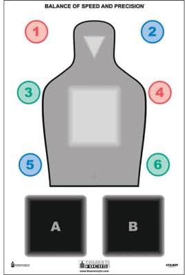 Combat Focus Training Target Features Command & Skill Building Training Shapes Black, Red, Blue & Green Size: 23" x 35"