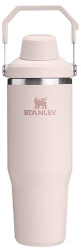 Stanley IceFlow 2.0 Fast Flow Tumbler with Handle 30 oz | Twist On Angled Spout Lid | Leakproof Water Bottle | Insulated Stainless Steel | BPA-Free | Rose Quartz