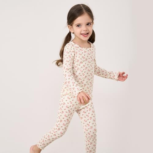 pureborn Baby Pajamas Set Pjs - Kids Toddler Boy Girl Short Sleeve Snug Fit Sleepwear 2pcs 18M-7Y4