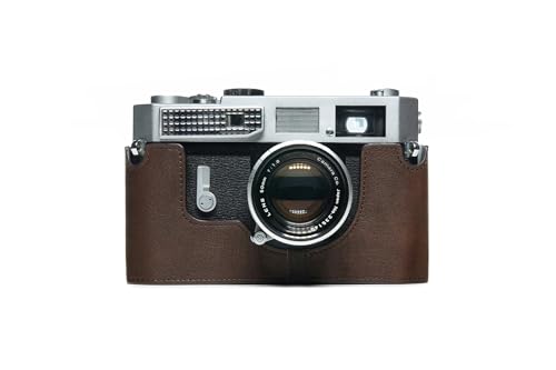 Protège boîtier Canon 7 7S P VL cuir - Solution anti-rayure demi-coque fait main