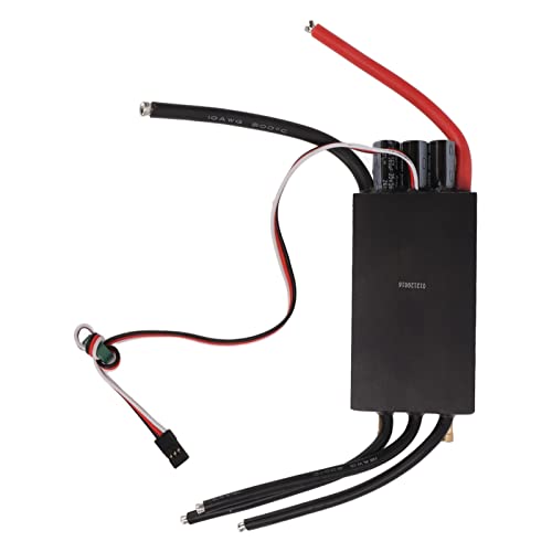 Alomejor 120A RC ESC Brushless Wassergekühlter Wasserdichter 2-Wege-Schwarz Eingebauter BEC 210K Erpm Brushless ESC für RC-Boote