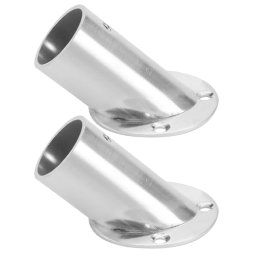 Hemobllo 2 Supports De Tige De Placard Biseautés Pour Angle Mural 90° Fixation Robuste Pour Barre Dressing Et Tringle Douche Facile À Installer
