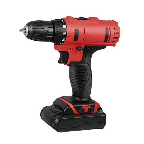 YUEFU Akku-Bohrmaschine,20 V MAX Lithium-Ionen-Akku-Bohrmaschine, Bohrmaschinen-Set mit 3/8-Zoll-Schnellspannbohrfutter…