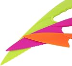 3 Pieces Plastic Kid Kitchen Knife Set, Nylon Chef Knife Children's Safe Cooking Knives for Baking, Fruit, Bread, Cake, Lettuce Knife, Salad Knife
