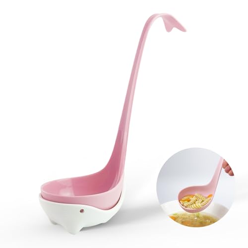 Silicone Soup Ladle Spoon, Large Capacity Spoon for Soup,Non Stick Kitchen Utensils with High Heat Resistant,BPA Free Perfect Kitchen Tools for Cooking, Stewing, Stirring, Serving Soup
