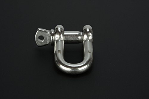 Anel de arco de 1,9 cm de corrente de argola de levis 316 de aço inoxidável para veleiro com 5 peças