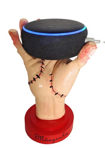 Suporte Echo Dot 3a Geração Modelo Mãozinha Série Wandinha Família Addams
