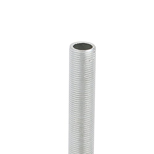 Image of uxcell Lamp Pipe Nipple, M12 Thread 80mm Length Hollow Lamps Repair Part Hardware for Lamp Lights, Zinc Alloy Silver Tone, Pack of 3