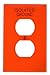 Leviton PJ8-IG 1-Gang 1-Duplex, Midway Size Wallplate, Hot Stamped Isolated Ground, Orange, 1 Pack