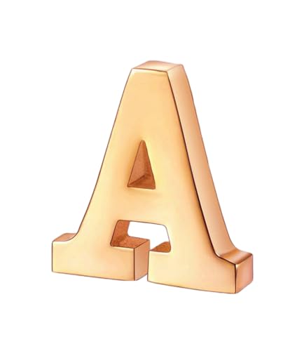 Image of vmcoatdu A-Z Initial Pins 26 Letters Pins 18K Gold Plated and Silver Tone Metal Brooch Breastpin Badge