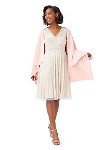 Image of Adrianna Papell Women's Beaded Tea Length Dress