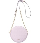 Vulkitty Round Crossbody Bag for Women PU Leather Circle Tassel