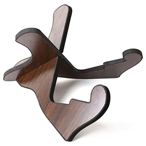 Portable Wooden Guitar Stand, FatColo Universal Musical Instrument Rack Detachable Bass Guitar Holder w Foam Pad Edge for Musical String Instrument & Acoustic Classical Bass Guitars (#1, Black) Cover