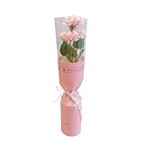 【Materiale Di】: Realizzato con cura utilizzando fiore di sapone a base di amido, questo bouquet offre una consistenza morbida e un profumo delicato che rinfresca l'ambiente.