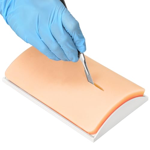 Ultrassist Premium Suture Pad for Medical Students, Silicone Suture Practice Pad with Upgraded Double Meshes Imbedded for Training Education & Demonstration (Training Use Only)