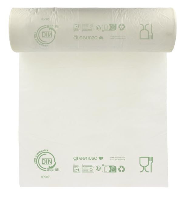 Monouso | 500 Rollo Bolsas Plástico Biodegradable Sin Asas 'Classic' 30x40cm, Compostables, Formato Rollo, Bolsas Mercado, Comercio, Multiuso