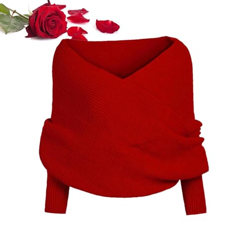 Scarf with Sleeves for Women, Knitted Sweater Scarf with Sleeves Fashion Fall Winter Warm Sexy Wrap Shawl Scarves2